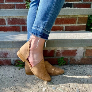 QUPID SCALLOPED ASYMMETRIC SLIP-ONS